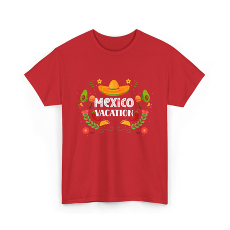 Mexico Vacation Travel T-Shirt - Red