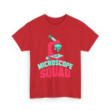 Microscope Squad Microscope Biology T-Shirt - Red