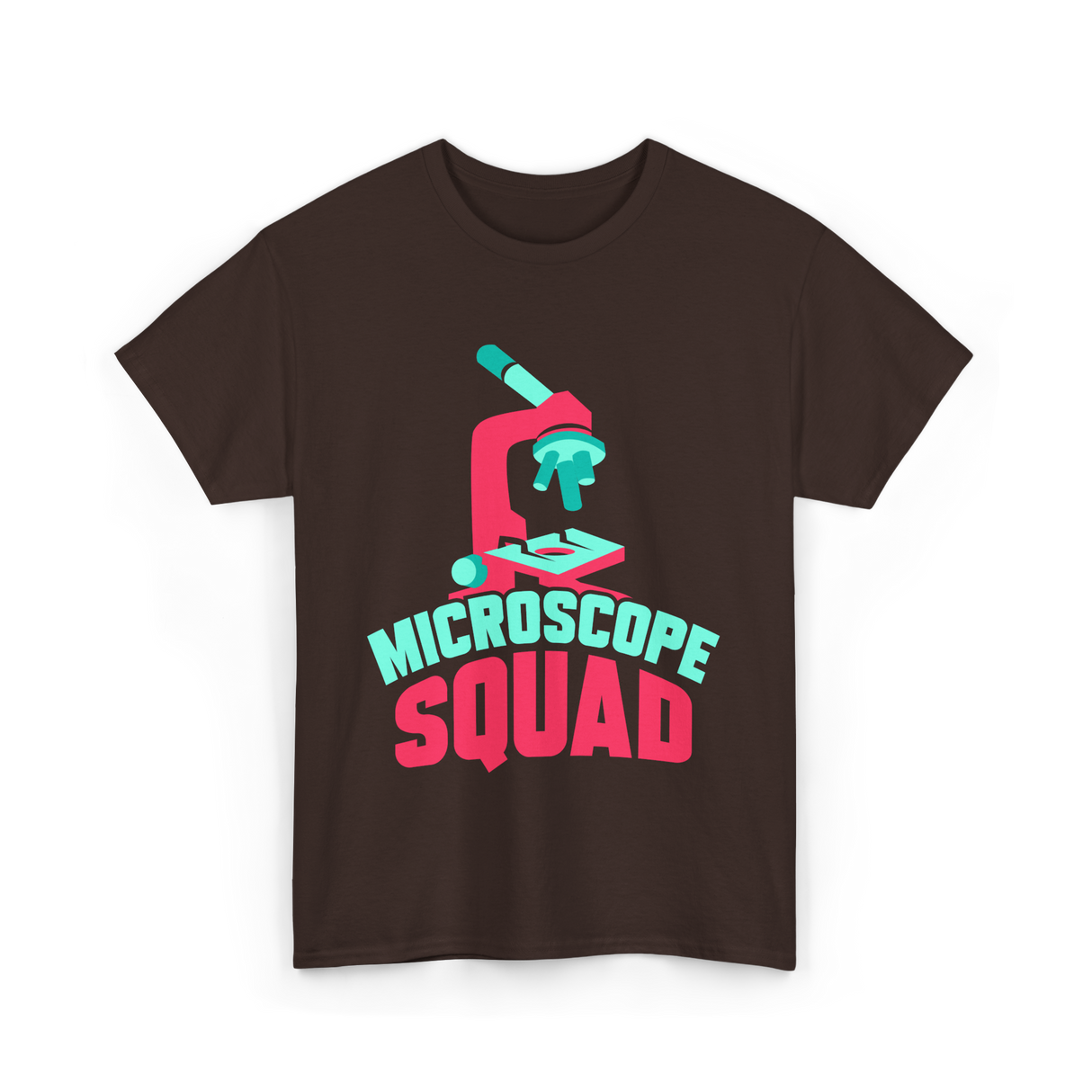 Microscope Squad Microscope Biology T-Shirt - Dark Chocolate