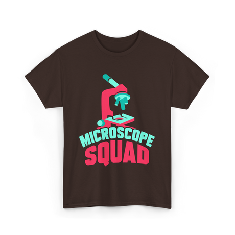 Microscope Squad Microscope Biology T-Shirt - Dark Chocolate