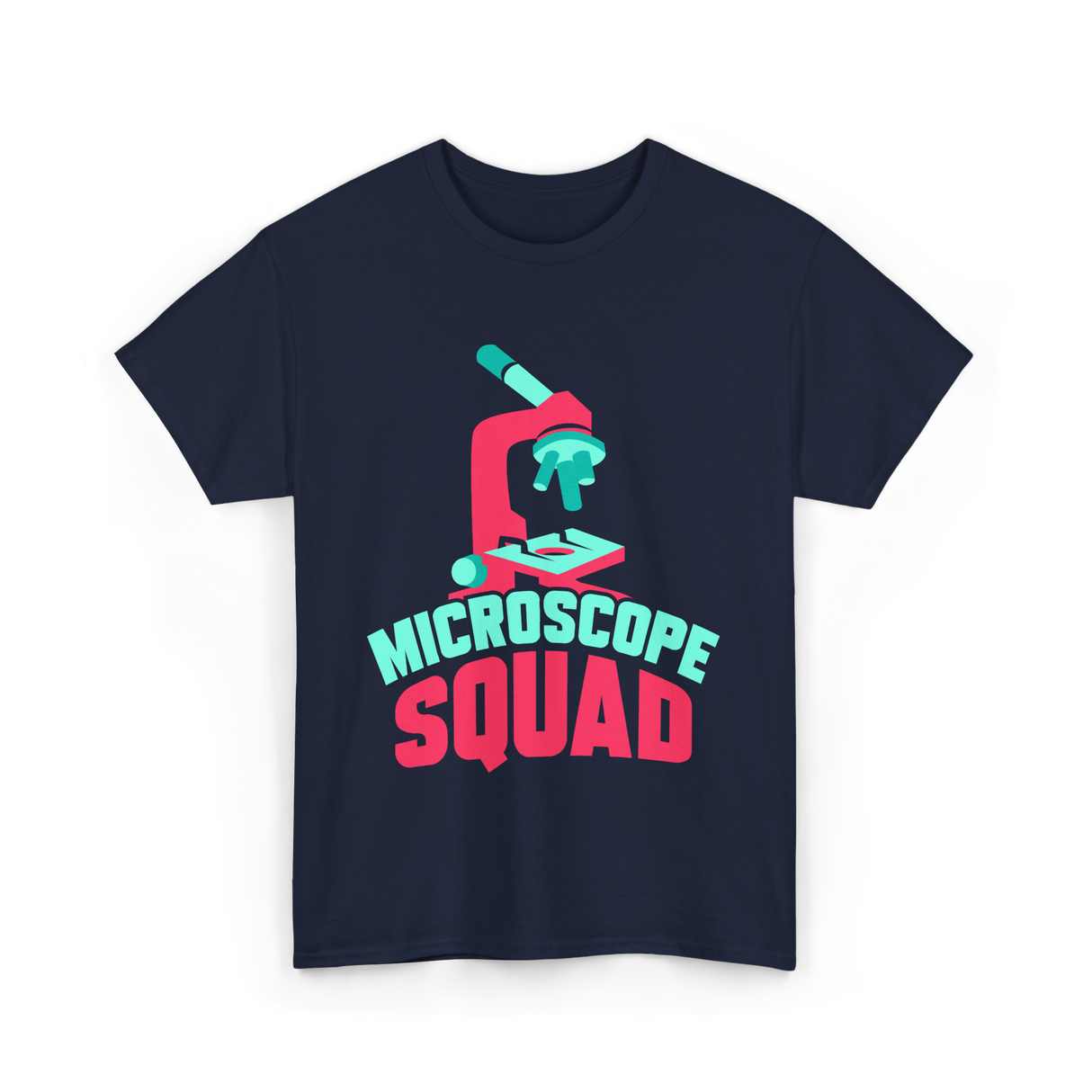 Microscope Squad Microscope Biology T-Shirt - Navy