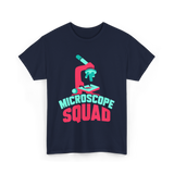 Microscope Squad Microscope Biology T-Shirt - Navy