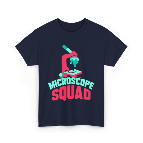 Microscope Squad Microscope Biology T-Shirt - Navy