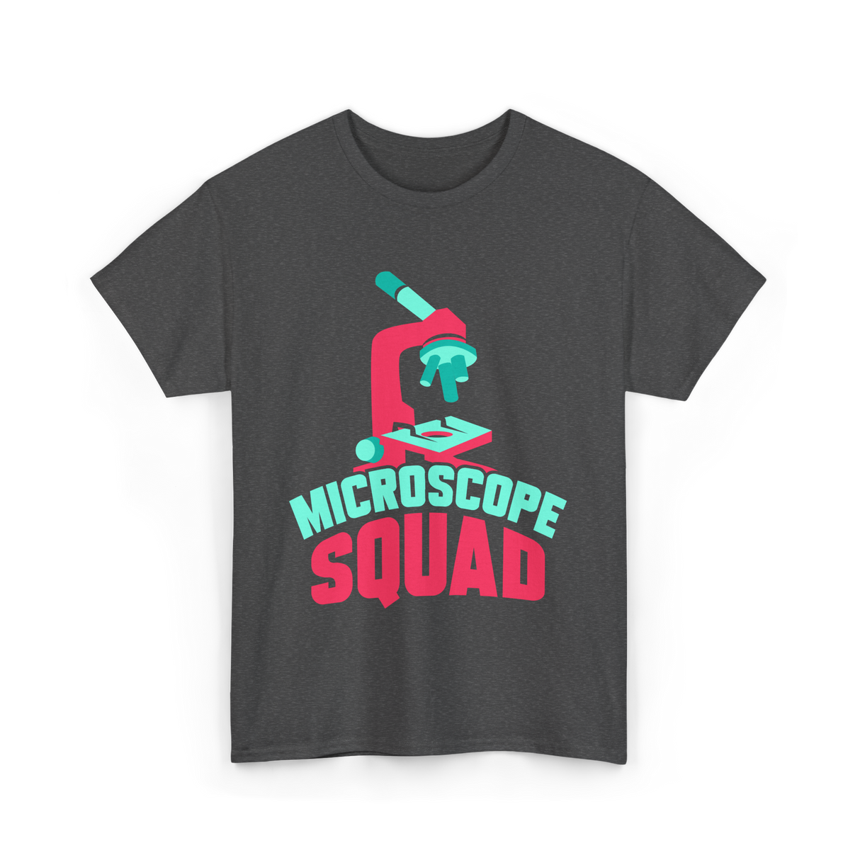 Microscope Squad Microscope Biology T-Shirt - Dark Heather