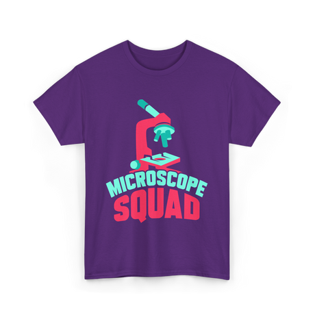 Microscope Squad Microscope Biology T-Shirt - Purple