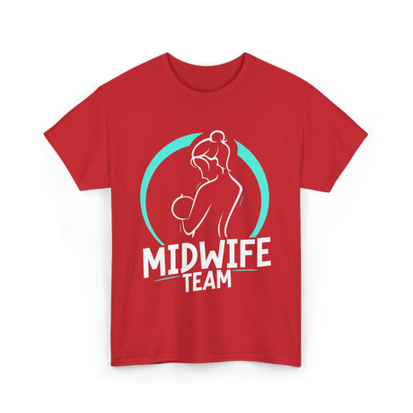 Midwife Team Midwifery Care T-Shirt - Red