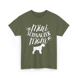 Mini Schnauzer Mom Schnauzers Pet T-Shirt - Military Green