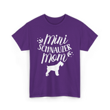 Mini Schnauzer Mom Schnauzers Pet T-Shirt - Purple