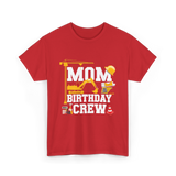 Mom Birthday Crew Construction Party T-Shirt - Red