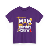 Mom Birthday Crew Construction Party T-Shirt - Purple