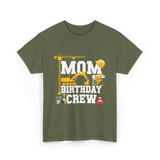 Mom Birthday Crew Construction Party T-Shirt - Military Green