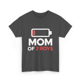 Mom of 2 Boys Parenting T-Shirt - Dark Heather