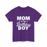 Mom of the Birthday Boy Mom T-Shirt - Purple