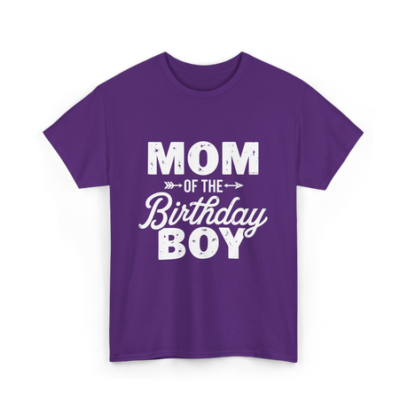 Mom of the Birthday Boy Mom T-Shirt - Purple