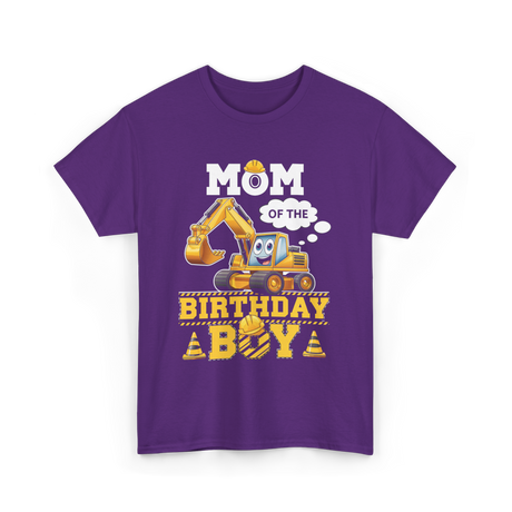 Mom Of The Birthday Boy Party T-Shirt - Purple