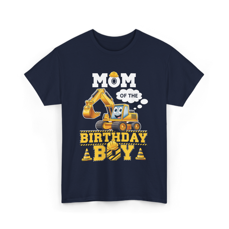 Mom Of The Birthday Boy Party T-Shirt - Navy
