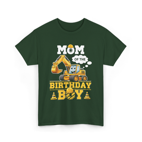 Mom Of The Birthday Boy Party T-Shirt - Forest Green