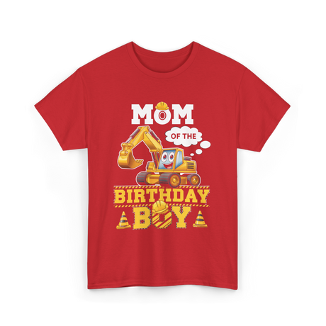 Mom Of The Birthday Boy Party T-Shirt - Red