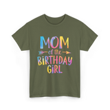 Mom of the Birthday Girl Birthday T-Shirt - Military Green