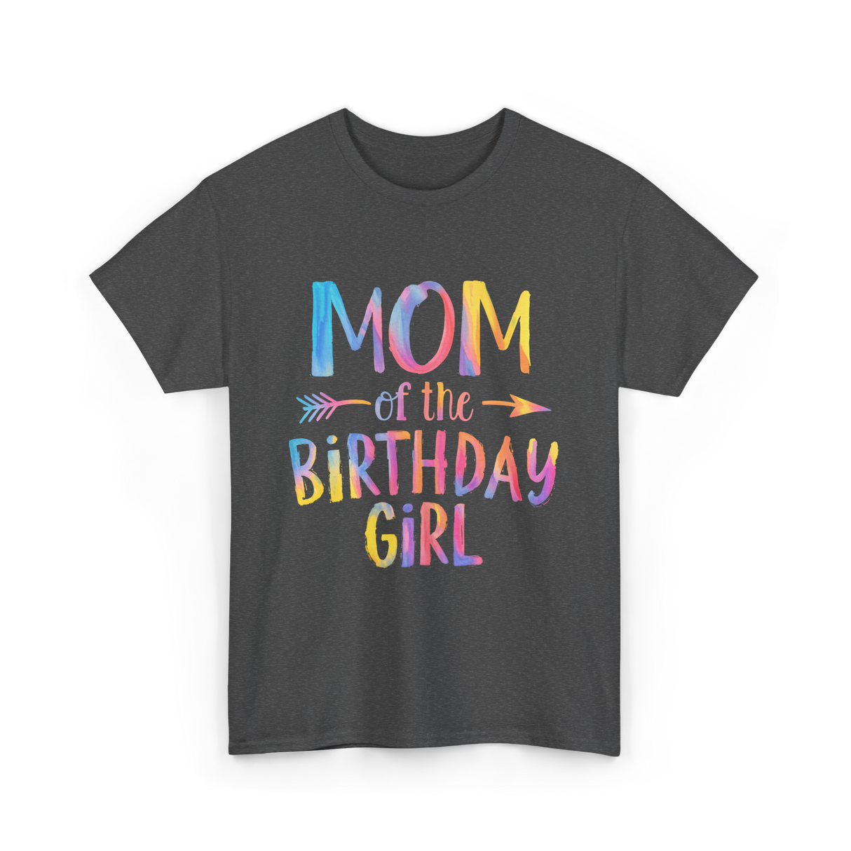 Mom of the Birthday Girl Birthday T-Shirt - Dark Heather