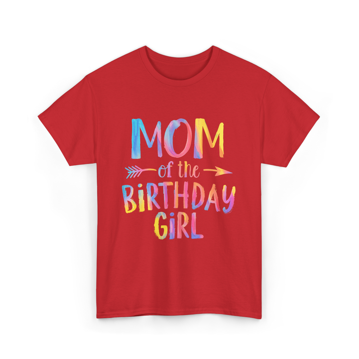 Mom of the Birthday Girl Birthday T-Shirt - Red