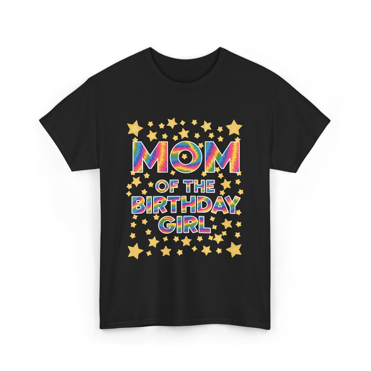 Mom of the Birthday Girl Celebration T-Shirt - Black