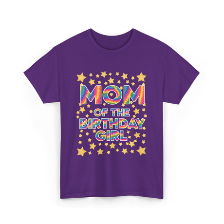 Mom of the Birthday Girl Celebration T-Shirt - Purple