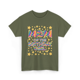 Mom of the Birthday Girl Celebration T-Shirt - Military Green