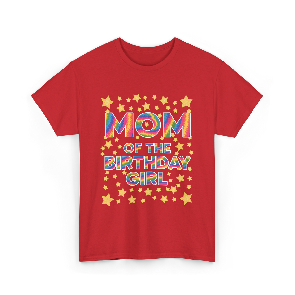 Mom of the Birthday Girl Celebration T-Shirt - Red