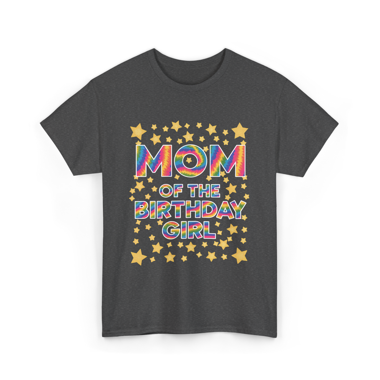 Mom of the Birthday Girl Celebration T-Shirt - Dark Heather