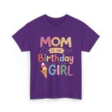 Mom of the Birthday Girl Celebration T-Shirt - Purple