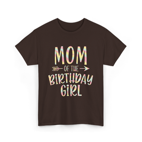 Mom of the Birthday Girl Celebration T-Shirt - Dark Chocolate