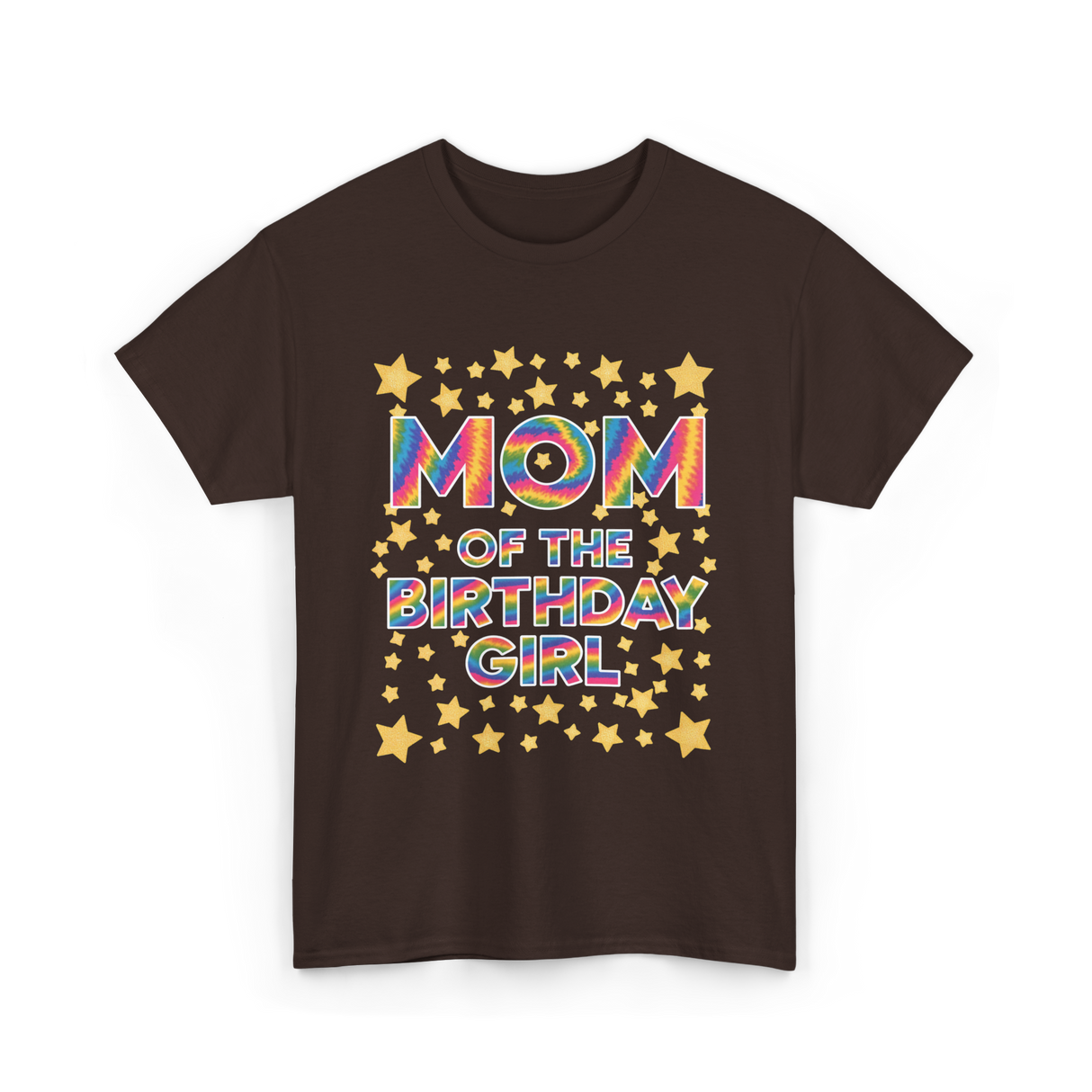 Mom of the Birthday Girl Celebration T-Shirt - Dark Chocolate