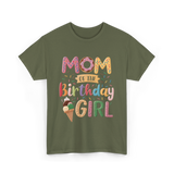 Mom of the Birthday Girl Ice Cream T-Shirt - Military Green