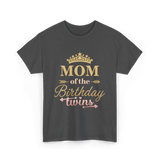 Mom of the Birthday Twins Party T-Shirt - Dark Heather