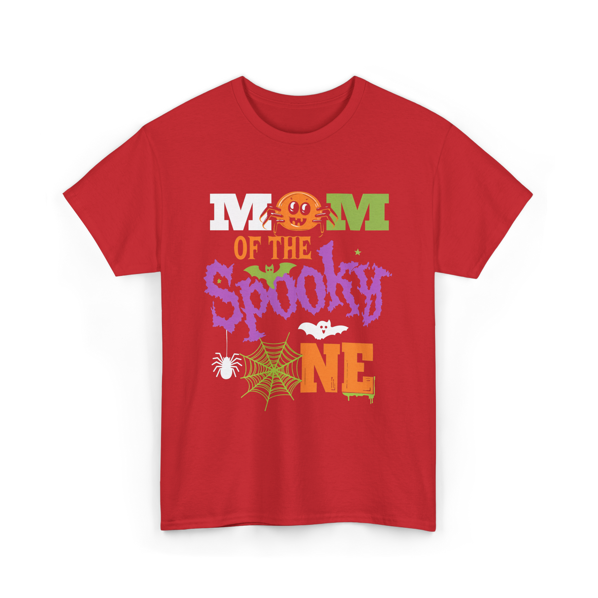 Mom of the Spooky One Halloween T-Shirt - Red