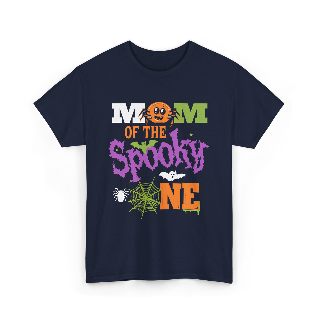 Mom of the Spooky One Halloween T-Shirt - Navy