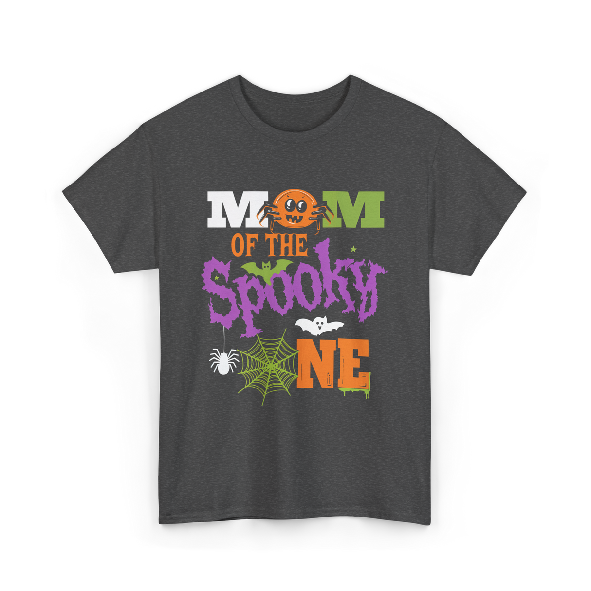 Mom of the Spooky One Halloween T-Shirt - Dark Heather