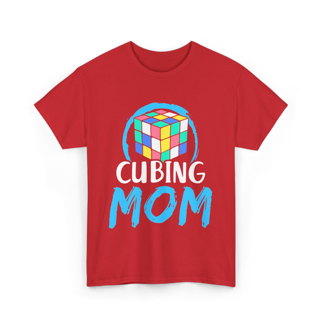 Mom Rubik's Cube Cubing T-Shirt - Red