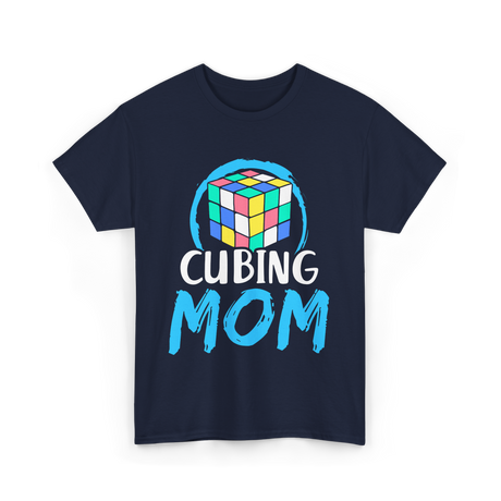 Mom Rubik's Cube Cubing T-Shirt - Navy