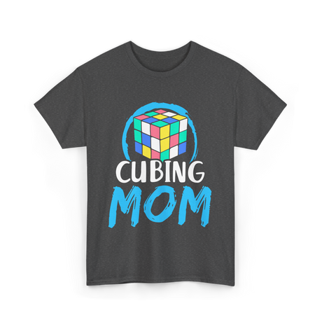 Mom Rubik's Cube Cubing T-Shirt - Dark Heather