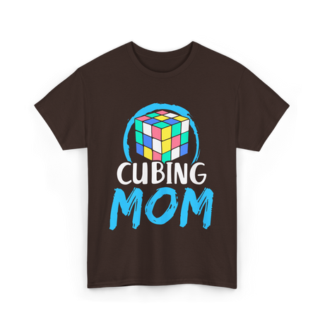 Mom Rubik's Cube Cubing T-Shirt - Dark Chocolate