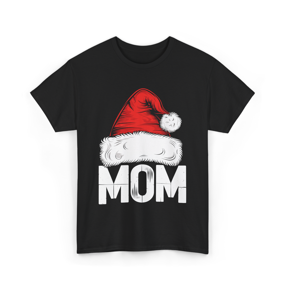 Mom Santa Christmas Holiday T-Shirt - Black