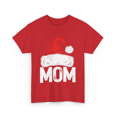 Mom Santa Christmas Holiday T-Shirt - Red