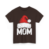 Mom Santa Christmas Holiday T-Shirt - Dark Chocolate