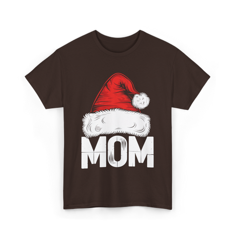 Mom Santa Christmas Holiday T-Shirt - Dark Chocolate