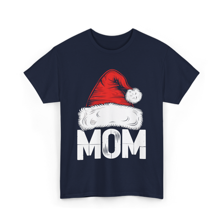 Mom Santa Christmas Holiday T-Shirt - Navy