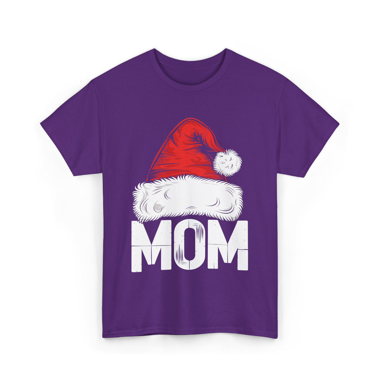 Mom Santa Christmas Holiday T-Shirt - Purple