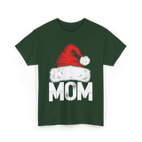 Mom Santa Christmas Holiday T-Shirt - Forest Green