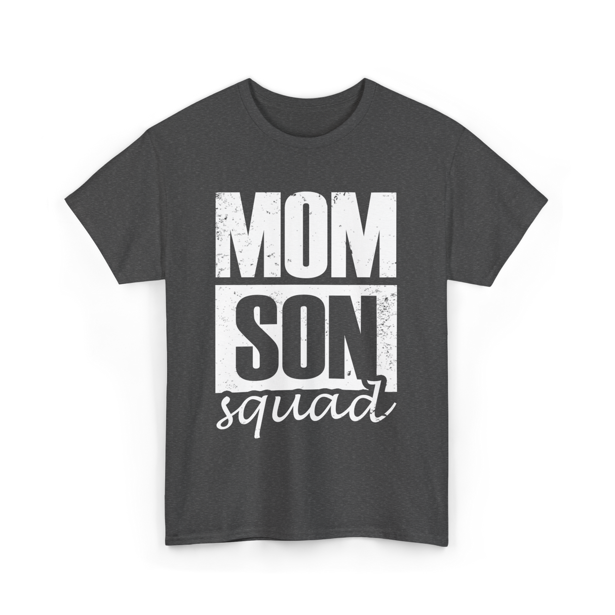 Mom Son Squad Mom T-Shirt - Dark Heather